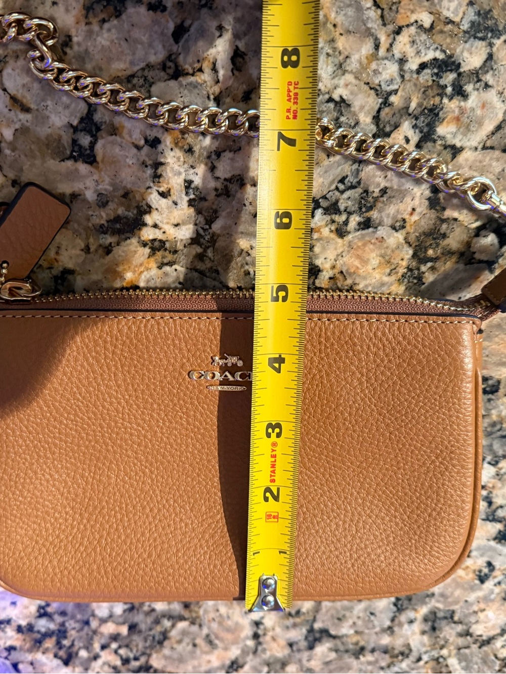 Coach Brown Leather Wristlet Bag - Picture 6 of 7